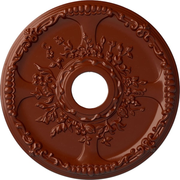 Ekena Millwork Antioch Ceiling Medallion (Fits Canopies up to 3 1/2"), 18"OD x 3 1/2"ID x 1 3/8"P, Firebrick CM18SEFIF - main